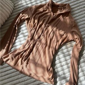 Skims button up PJ top XS